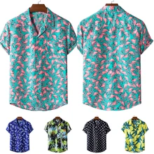 

2022 New Fashion Mens Hawaiian Summer Shirt Printed Short Sleeve Big Us Size Hawaii Flower Beach Floral Patterns For Male