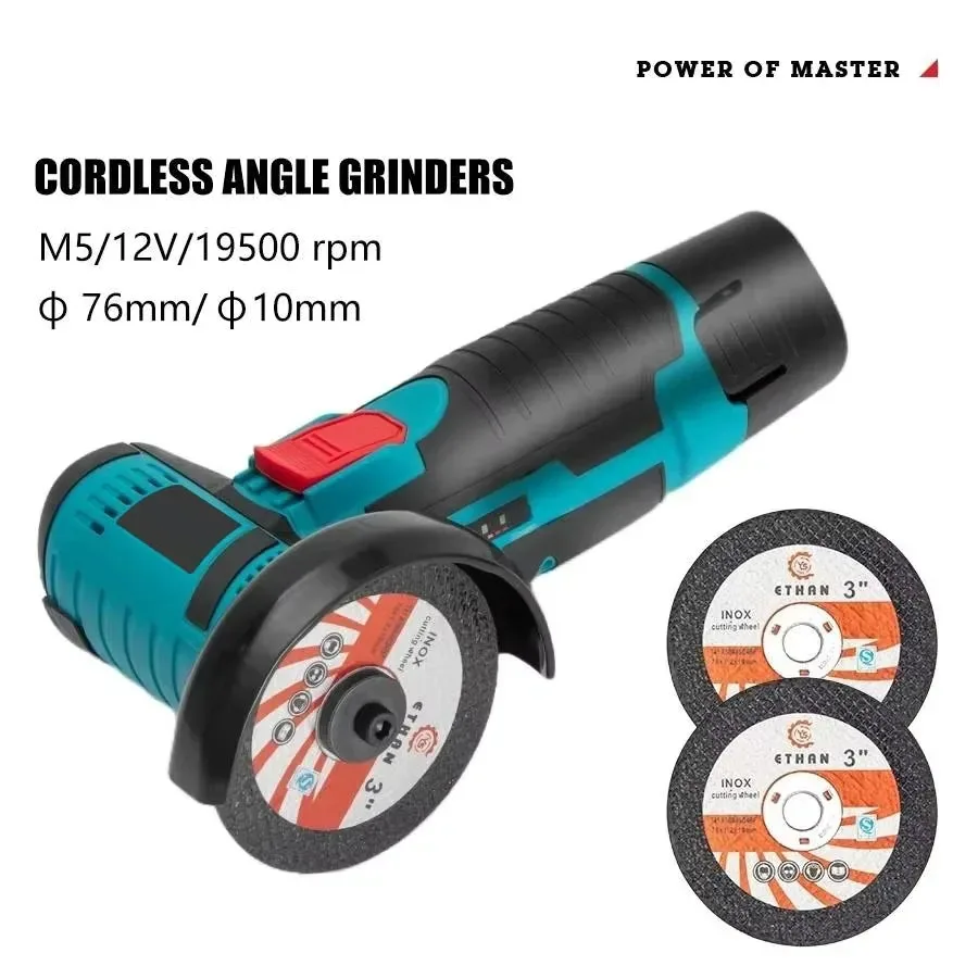 Brush motor 12v Mini Angle Grinder Rechargeable Grinding Tool Polishing Grinding Machine for Cutting Diamond Cordless Power Tool
