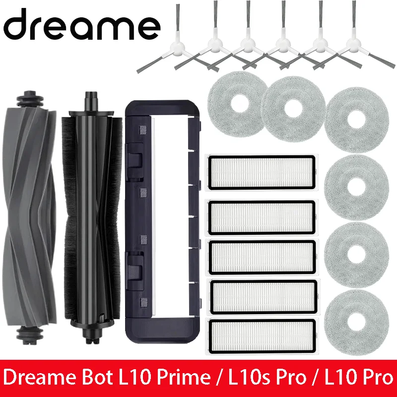 Dreame Bot L10 Prime / L10s Pro / L10 Pro อุปกรณ์เสริมหลักแปรงด้านข้าง HEPA FILTER Mop ผ้าหุ่นยนต์อะไหล่ทดแทน 1