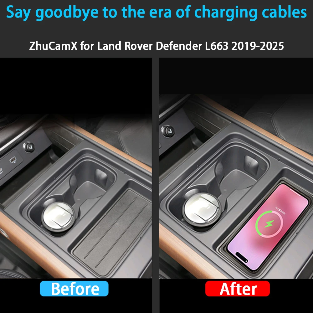 ZhuCamX for Land Rover Defender L663 2019-2025 Armrest Storage