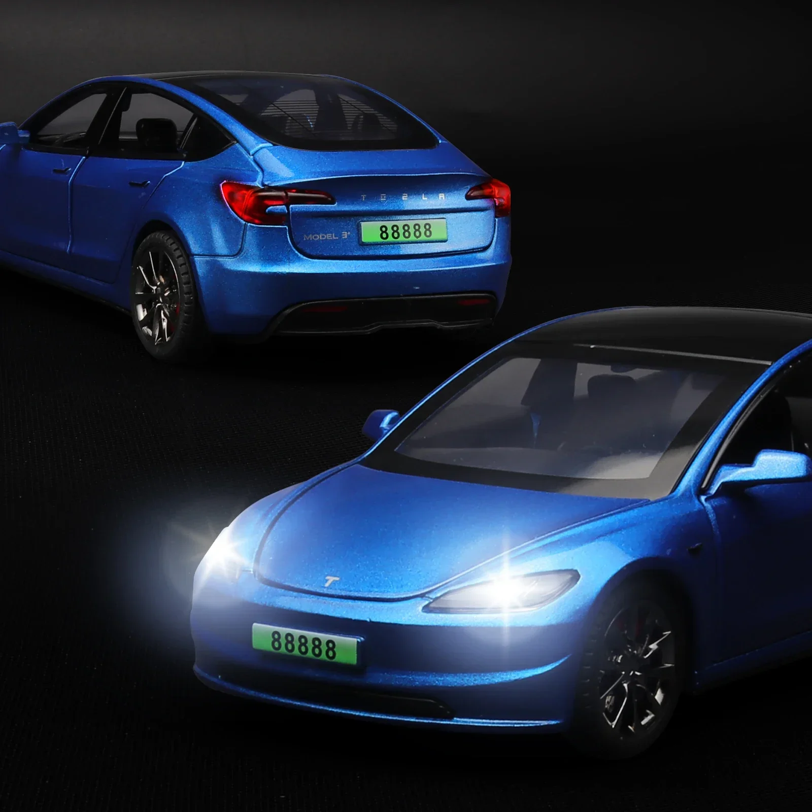 2024 NEW 1:32 FOR TESLA Model 3 Alloy Model Car Toy Diecasts Metal Casting Sound and Light Car Toys Vehicle 5