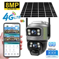 V380 Dual-Lens 4G Solar Security Camera – 8MP 4K Night Vision, PIR Human Detection, Waterproof CCTV Monitor 1