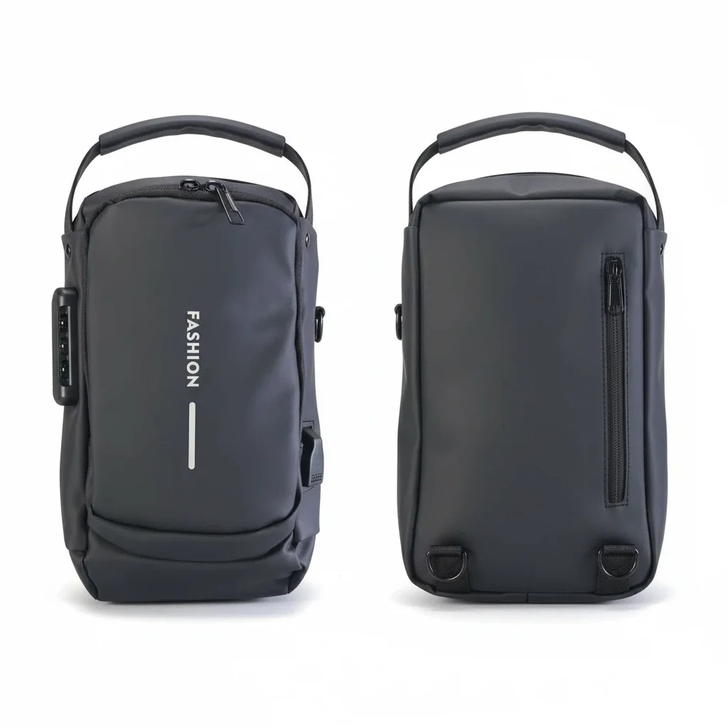 New Men's Anti theft Chest Bag USB Charging Shoulder Strap School Short distance Gym Exercise