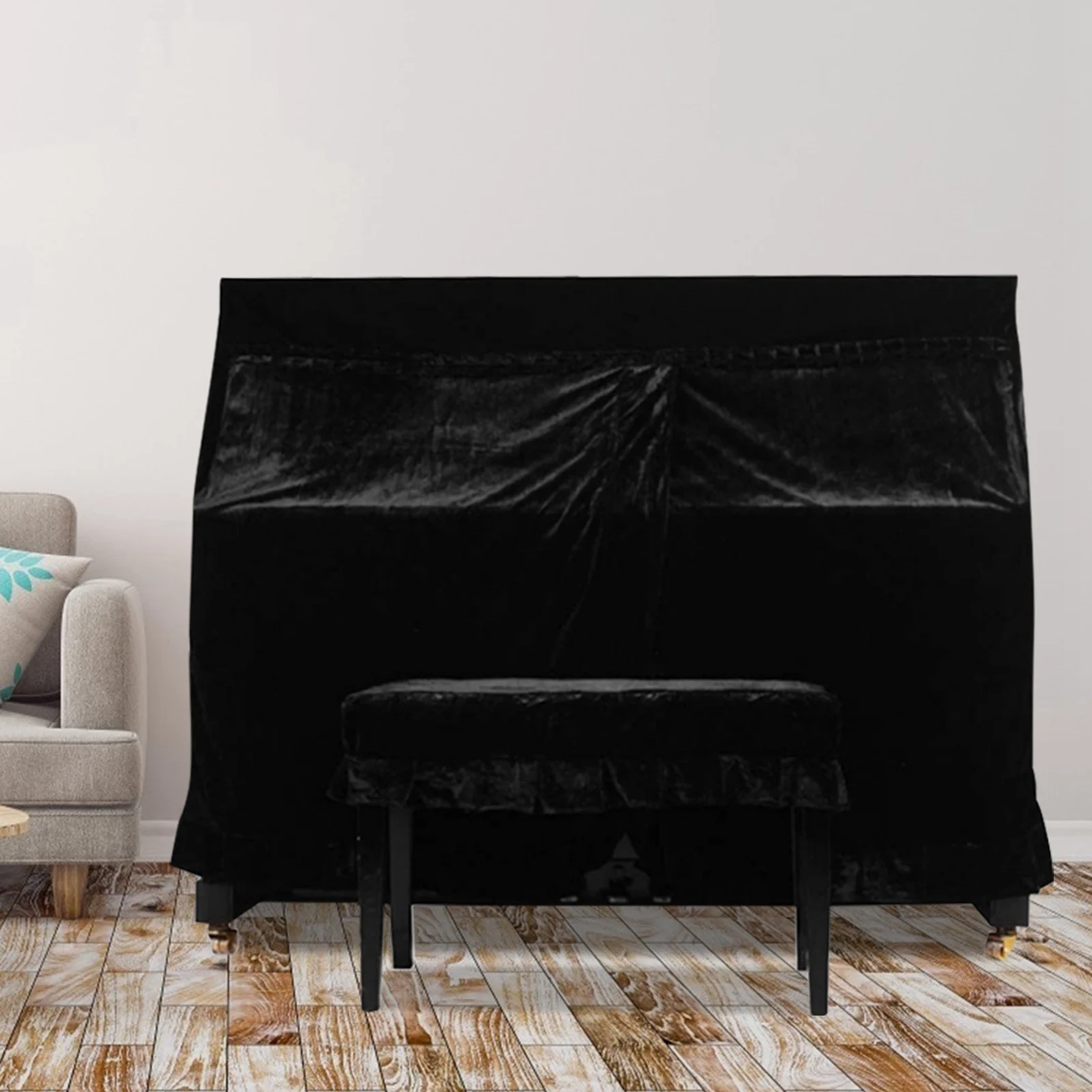 Full Upright Piano Cover Dust Sun Guard Waterproof Cloth Electrical Appliance Protection 153x35x110cm