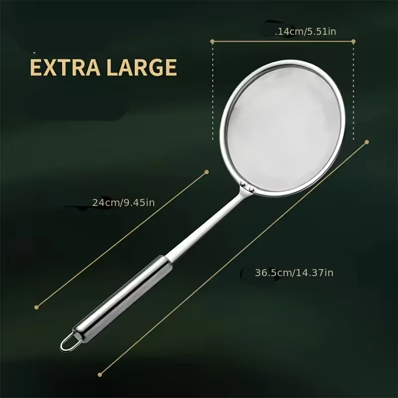 Food Strainer Fine Mesh 304 Stainless Steel Sieve Juice Egg Filter Colanders Coffee Tea Vegtables Filtering Kitchen Accessories
