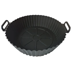 Silicone Reusable Non - Stick Cooking & Baking Tray (24 - Round - Black)