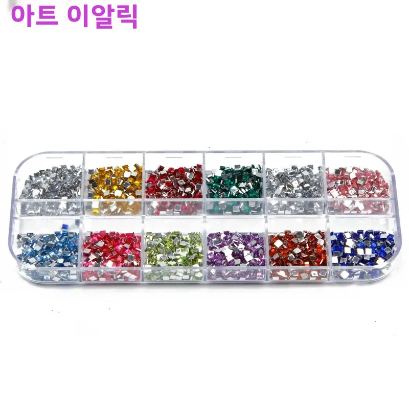 3000개 2mm 3D 실버 네일 아트 라인스톤 라운드 믹스 눈물방울 하트 스티커 보석 데코 글리터 네일 장식 공예