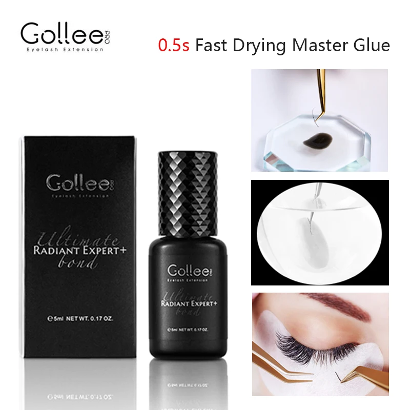 Eyelash Glue Gollee Glue Eyelashes 0.5s eyelash extensions professional eyelash adhesive Waterproof lashes supplies for Salon Eyelash glue