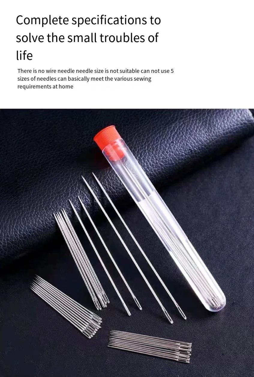 18PCS Large Eye Blunt Sewing Needles Cross Stitch Knitting Needle Handmade Leather Embroidery Thread Needle Sewing Accessori sewing needles