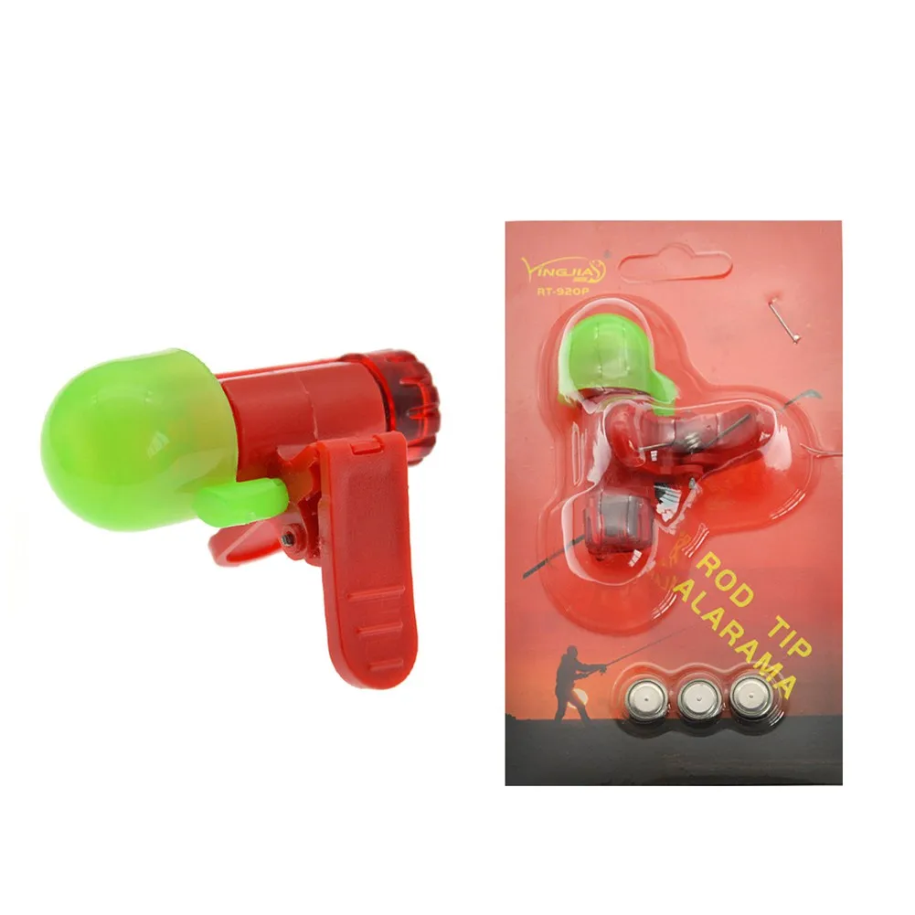 Night Fishing Rod Alarm Sensor Light LED Signal Clamp Locking Pole Bite