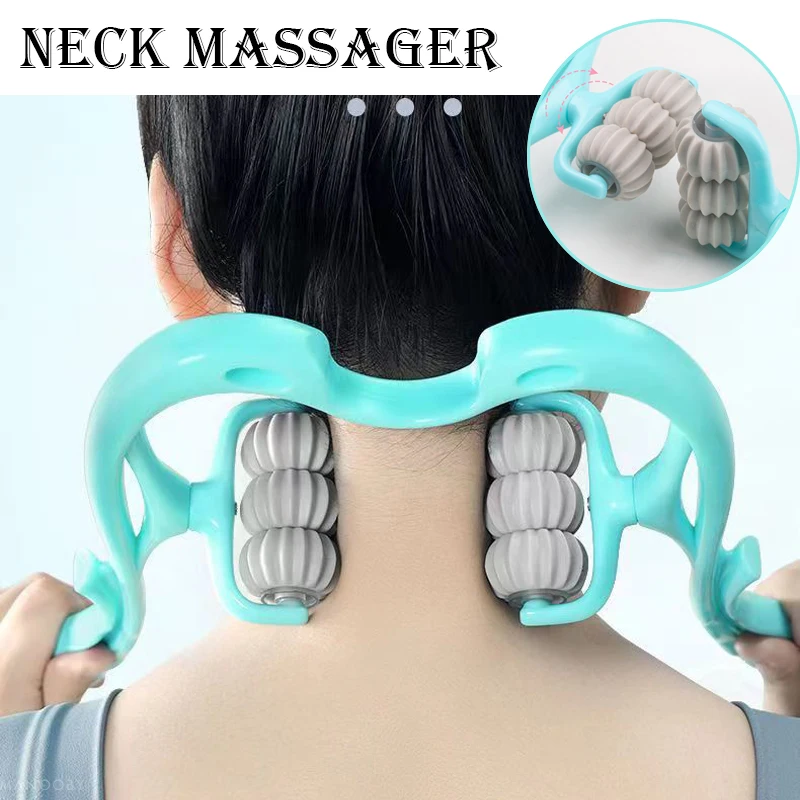 Multifunctional Manual Six-wheel Neck Massager Massage Relieve Roller  Massage To