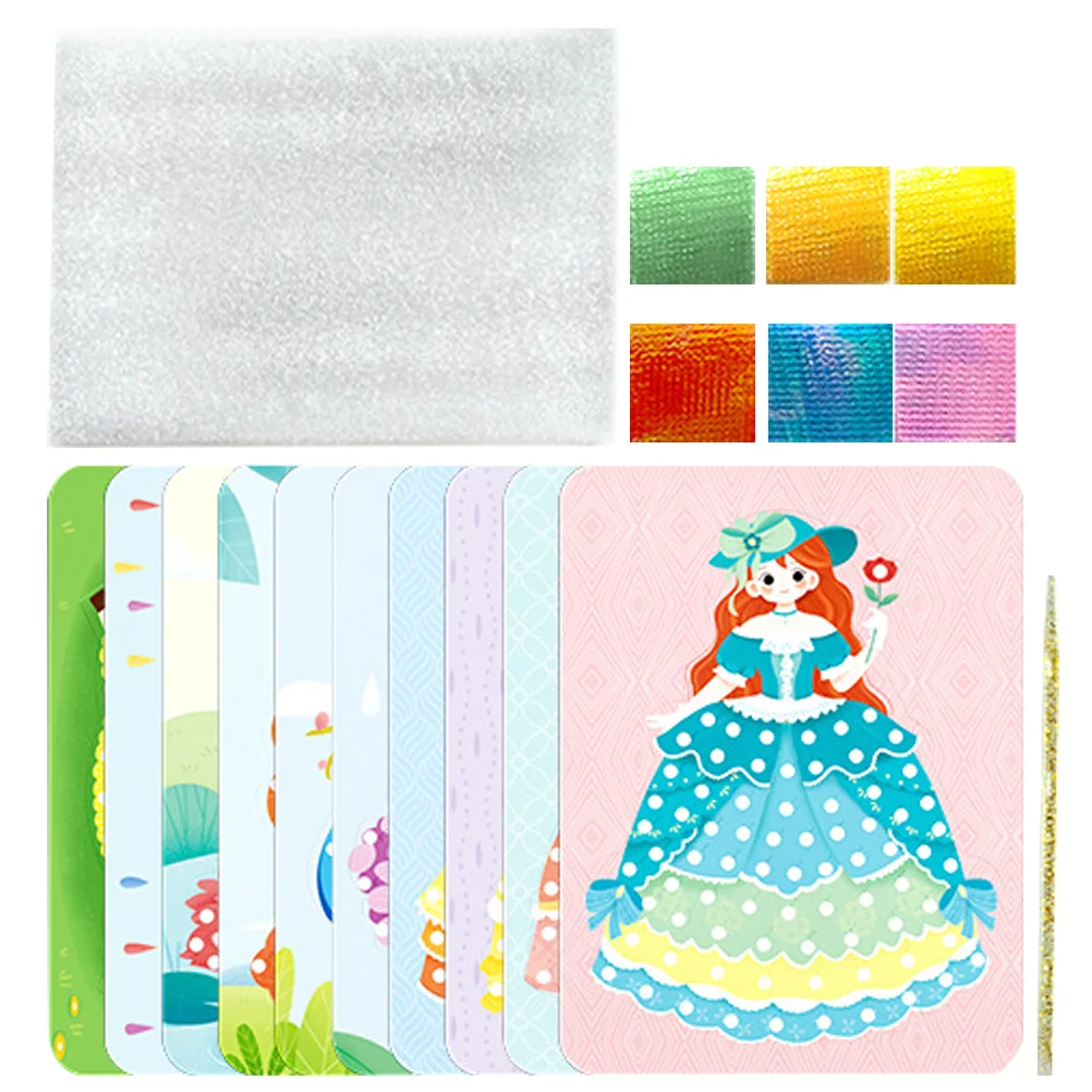 Poking Painting Art DIY Toys Creative Puzzle Puncture Painting Kit Kids DIY Fun And Educational Activity For Girls