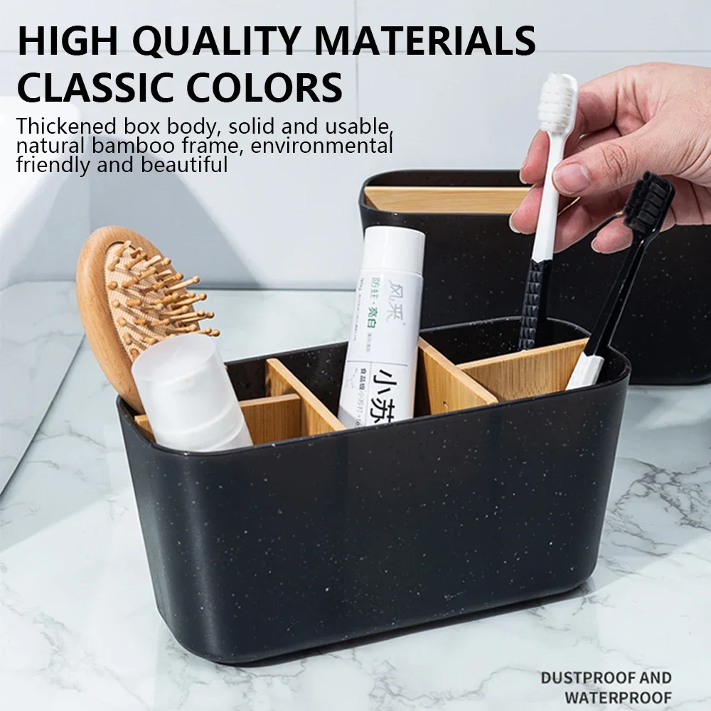 Bamboo Electric Toothbrush Holder Razor Makeup Brush Storage Box Toothpaste Toothbrush Stand Bathroom accessories toothbrush holder