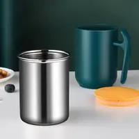 500ml Coffee Cup Large Capacity 304 Stainless Steel Mug With Lid Coffee Milk Cup Tea Coffee Mug Gift For Kitchen 4