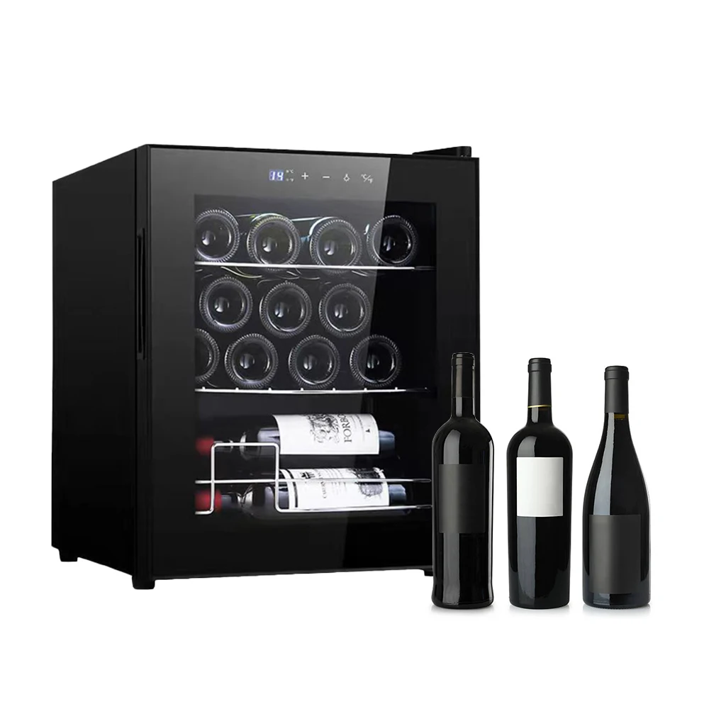 Electronic 58L Wine Fridge Refrigerator 15 Bottles Enfriador De Vino Freestanding Wine Chiller Cellar Beverage Cooler