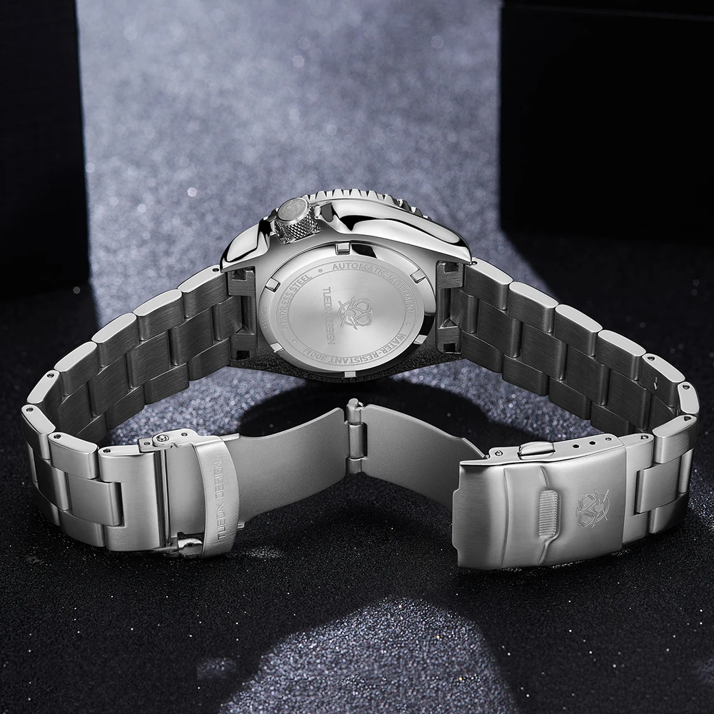 TUEDIX Original Fashion Watch for Men 30Bar Waterproof Luxury Business Mechanical Wristwatches 42mm SII NH35 C3 Luminous Hands