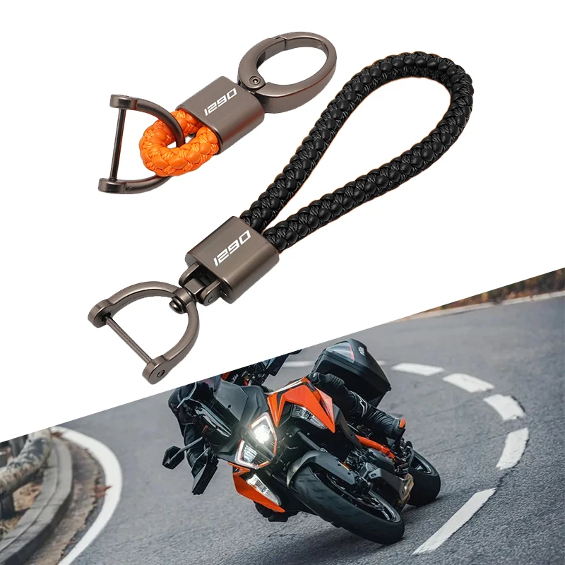 

Custom Alloy Keyring Braided Rope Keychain For KTMR2R 1290 Super Duke GT 1290 Super Adventure Motorcycle Accessories