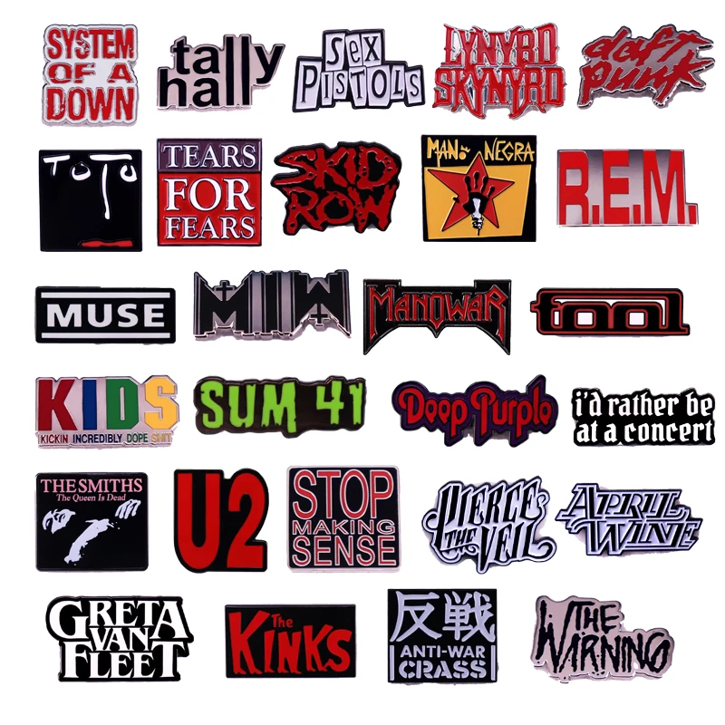 Pop Rock Jewelry Classic Music Band Logo Enamel Pin - Unique Fan Collection Badge Gift Accessories Wholesale