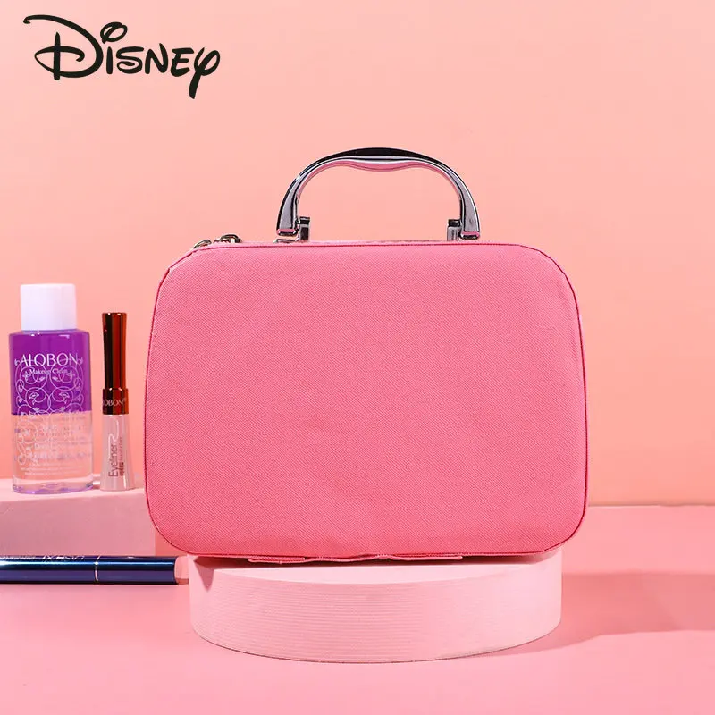 Disney's New Mermaid Portable Makeup Case Large Capacity Fashion Storage Bag Business Travel Convenient with Mirror Makeup Kit