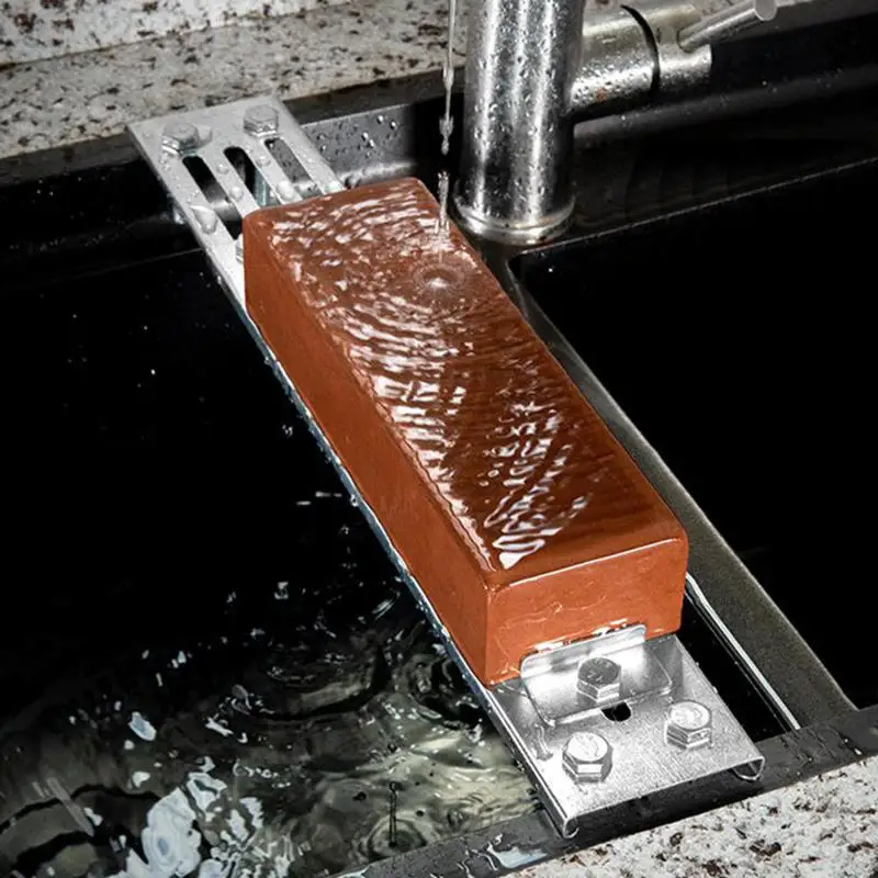 Stainless Steel Anti-Slip Sharpener Tool Retractable Sharpening Stone Bracket Adjustable Non-Slip with Wing Nuts Kitchen Gadgets