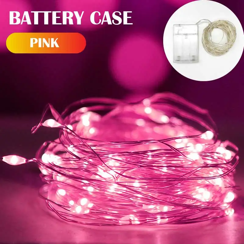 thumbnail image 1 of Guirnalda de luces LED de alambre de cobre de 1 a 20 m, cadena de luces LED para fiestas, bodas, interiores, decoración de Año Nuevo, Navidad, 1 of 5