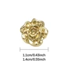 10pcs Luxury 3D Rose Metal Buttons for Dress/Handbag/Shirts/cardigans DIY, 11/14mm Small Buttons Gold Silver Sewing Accessories 2