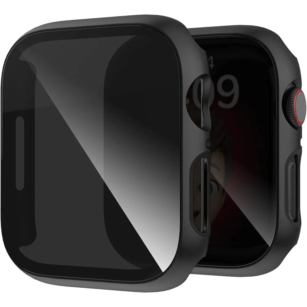 Premium Tempered Glass Screen Protector with Protective Cover for Apple Watch - Durable, High-Definition Shield for Ultimate Screen Protection
