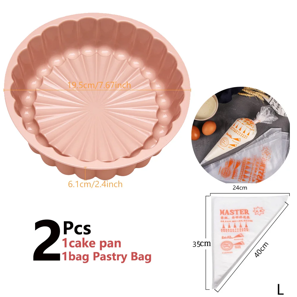 4 6 8 10 Inch Round Cake Silicone Cheesecake Pan Baking Forms For Pastry  Accessories Tools Food Grade Silicone Mould