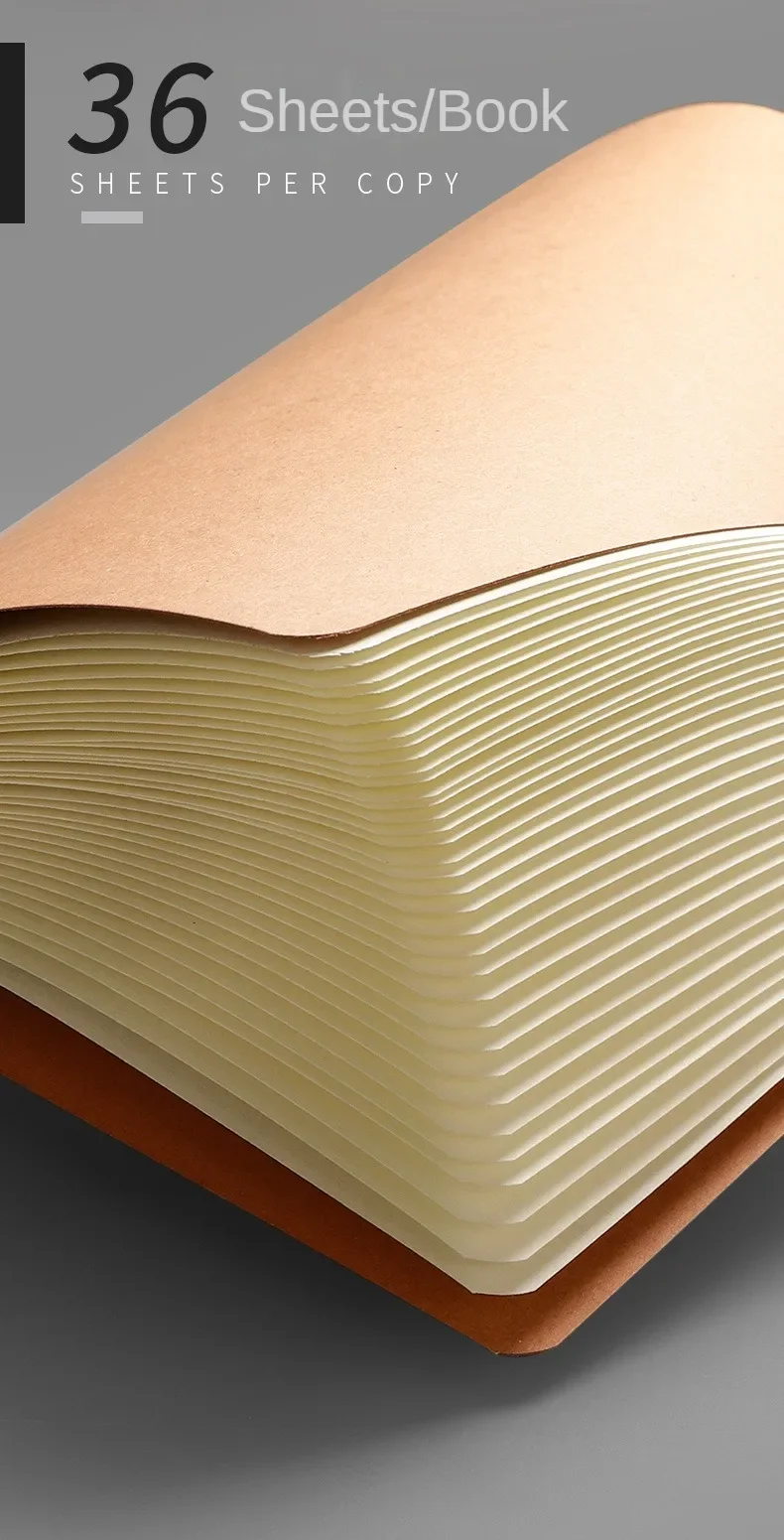 A5 Kraft Cover Vintage Notebook - BlankGridLined Diary for Students  Office Supplies