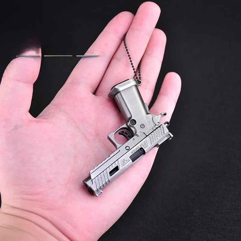 1:3 Mini TTI Pistol Model Alloy Fake Gun Keychain Detachable Collection Bag Pendants Fidget Toy for Adult Toy Gift 6