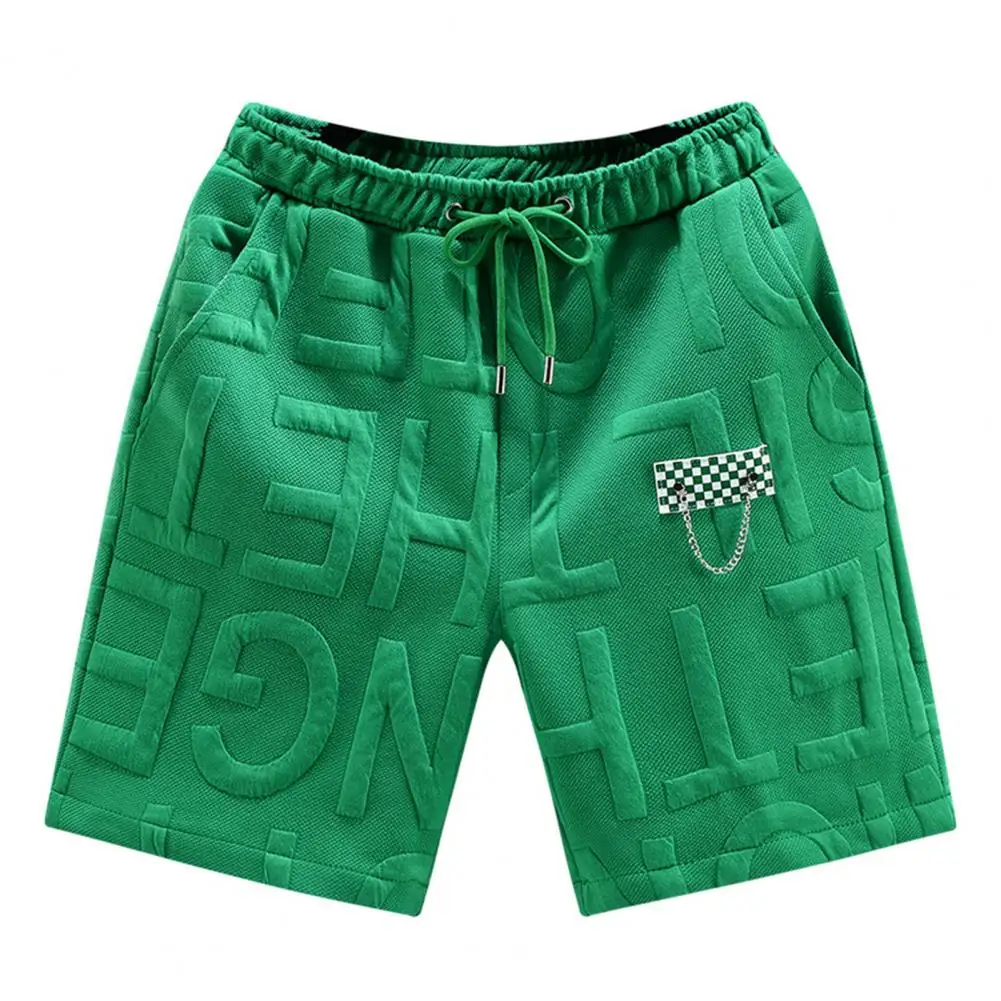 

Letters New Fashion knitted Shorts Men Comfortable Elastic Waist Clothing Male Breathable Short Trousers