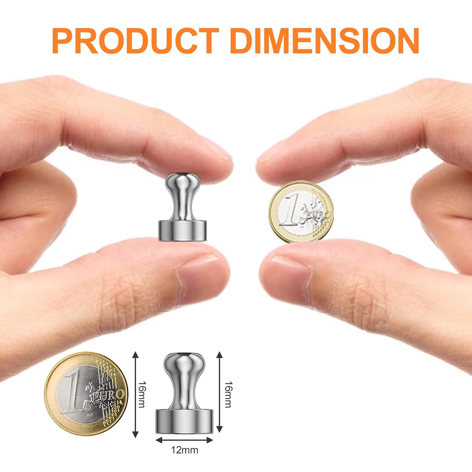 Neodymium Magnets Mini Magnet Pen 12 X 16mm Magnets Push Pins Magnetic Thumb Tacks for Whiteboard Notice Board