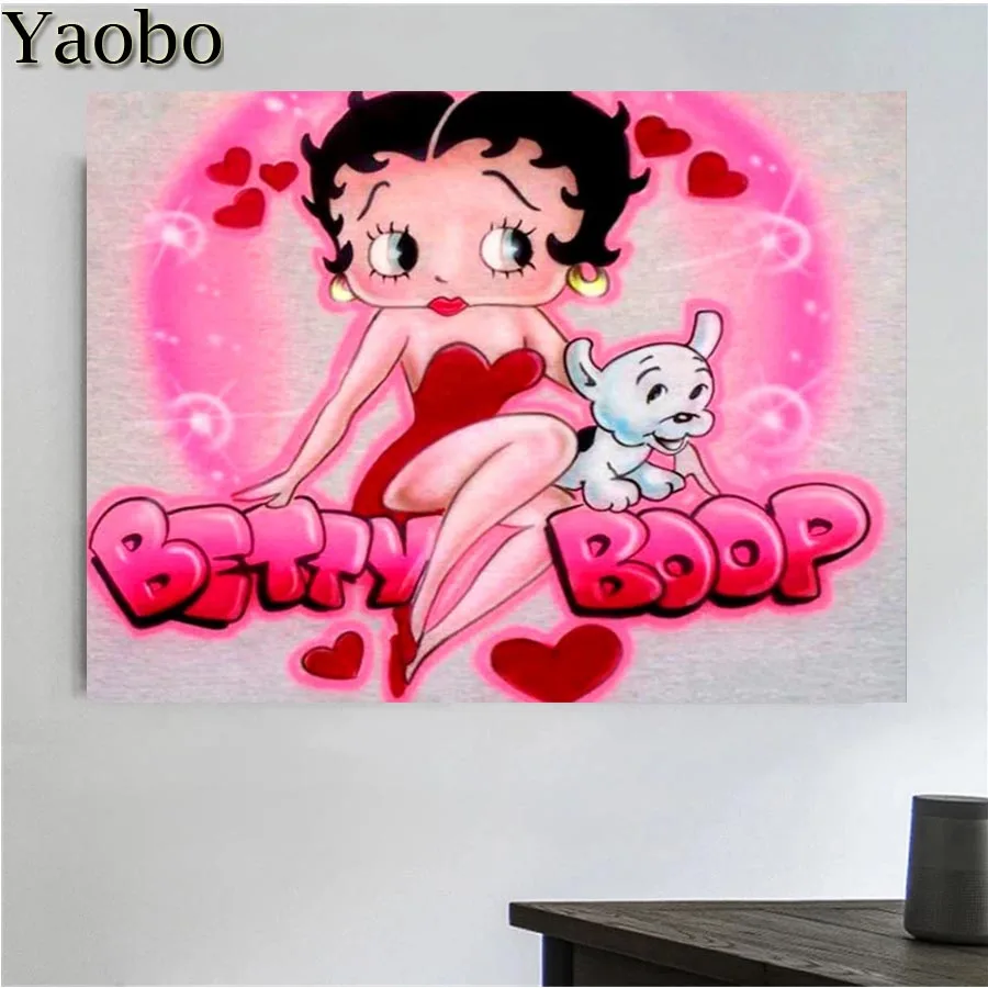 5D Diy Diamond Painting cartoon Girl Doll And Dog Embroidery Diamond Mosaic Cross Stitch Kits Home Decor Accessories