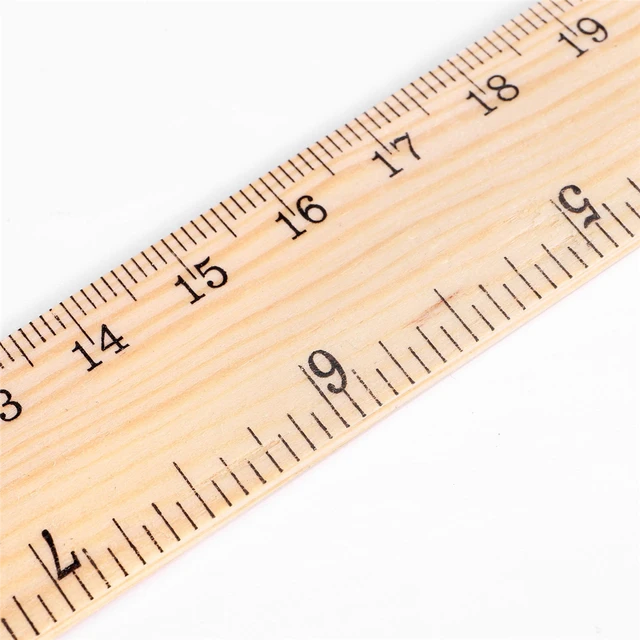 30cm 12 Inch Wood Ruler 2 Scale Office Measuring Wooden Rulers 30 Pack