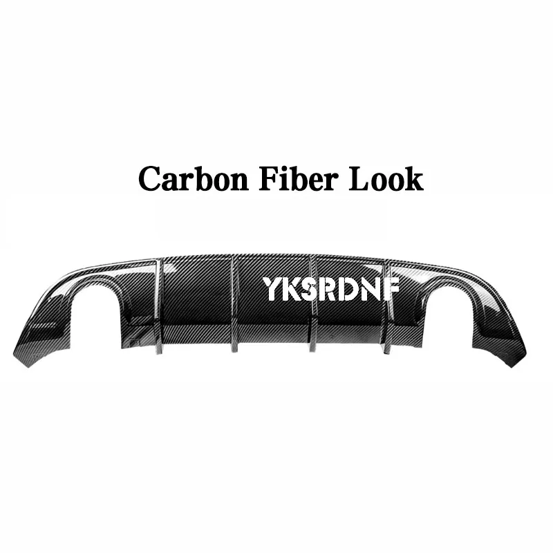 Rear Bumper Lip Diffuser Spoiler Lower Splitter Protector Gloss Black Or Carbon Fiber Look 2015 To For Dodge Charger SRT