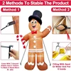 12 Foot Giant Christmas Inflatable Gingerbread Man Outdoor Christmas Decoration with Candy Cane LED Lights Yard Home Party Decor 5