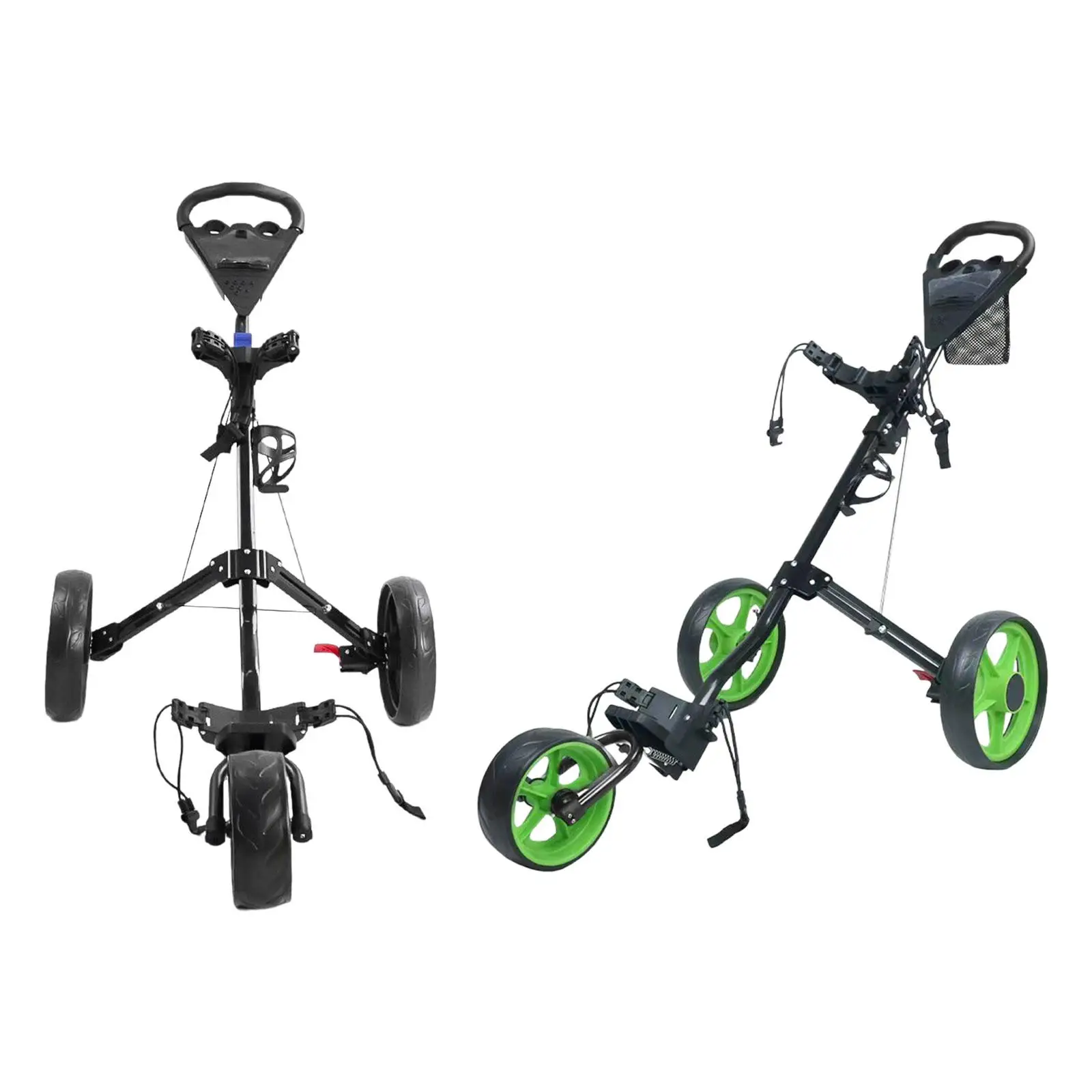Golf Walking Pull Cart Caddy Cart Hand Brake Folding Push Pull Golf