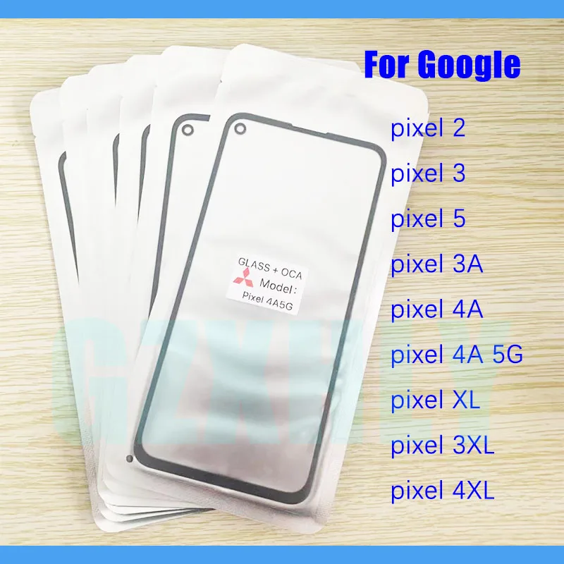 10pcs Top Qc For Google Pixel 4xl 2 3 5 3a 4a 5g Xl 3xl Lcd Front Touch Screen Outer Lens Glass