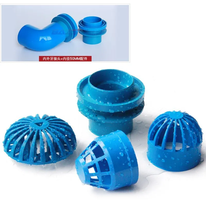 

PVC Blue Air Duct Vent Cover Round Ventilation Grille Breathable Cap Fish Tank Gutter Guard Mesh Water Hose Filter Pipe Fittings
