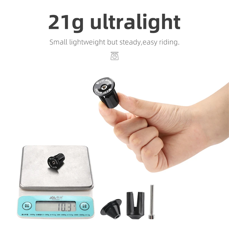 WEST BIKING Multicolor Bicycle Expansion Plug With Tools Aluminum Alloy MTB Road Bike Handlebar Stopper Bike Bar End Plugs