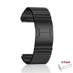 Sleek Stainless Steel 22mm Bracelet - 22mm (Black)
