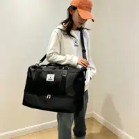 Ensemble de bagages 3 pièces noir/rose (comprenant une valise de 20 pouces, un sac de voyage et une trousse de toilette) adapté aux hommes et aux femmes pour les voyages d'affaires et les vacances 2
