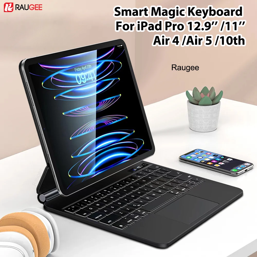 

Magic Keyboard For iPad Pro 12.9 11inch Smart Keyboard Case For iPad Air 4 5 10th Generation 2020 2022 Bluetooth Keyboard Cover