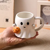 、1HM4 DeelHalloween Magicien Pot Magique Tasse En Céramique Ornement Décoratif Citrouille Fantôme Thé De L'après-Mé Petit Déjeuner Tasse De Lait Cadeau D'Halloween 1