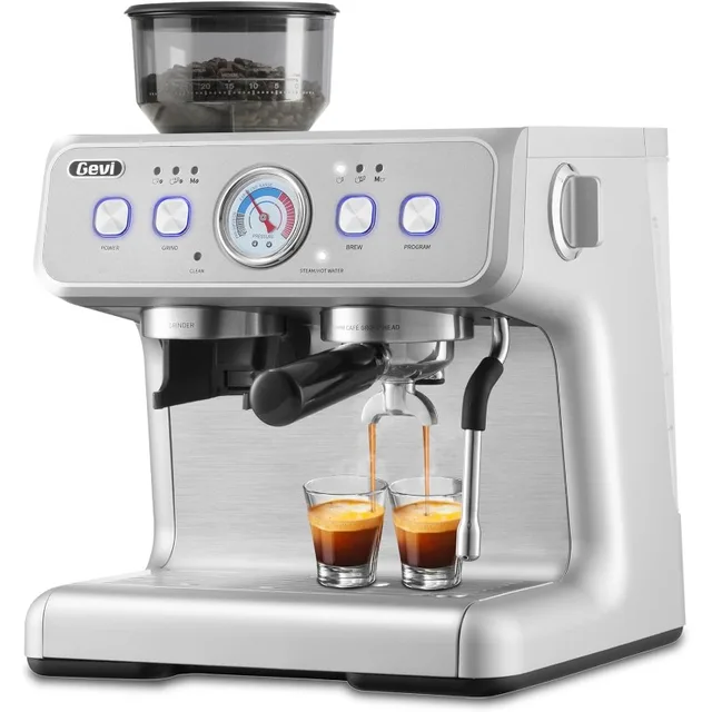 Gevi Espresso Machine 20 Bar With Grinder & Steam Wand – All in One Espresso Maker & Espresso Machine with Grinder for Home 1