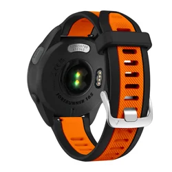 Quick Release 20mm Sports Silicone Band - Versatile Watch Strap Bracelet - 20mm (Orange Black)