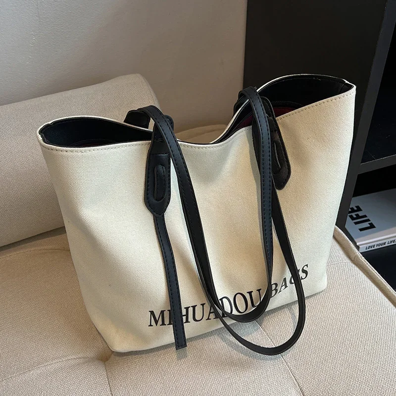 

2023 New Canvas Tote Bag Bags for Women Trend Fashion Shopping Large Women's Square Bags Original Designer Messenger Bag
