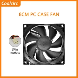 COOLCIRC 80mm Low Noise PC Case Cooling Fan for AS SHOW (AS SHOW)