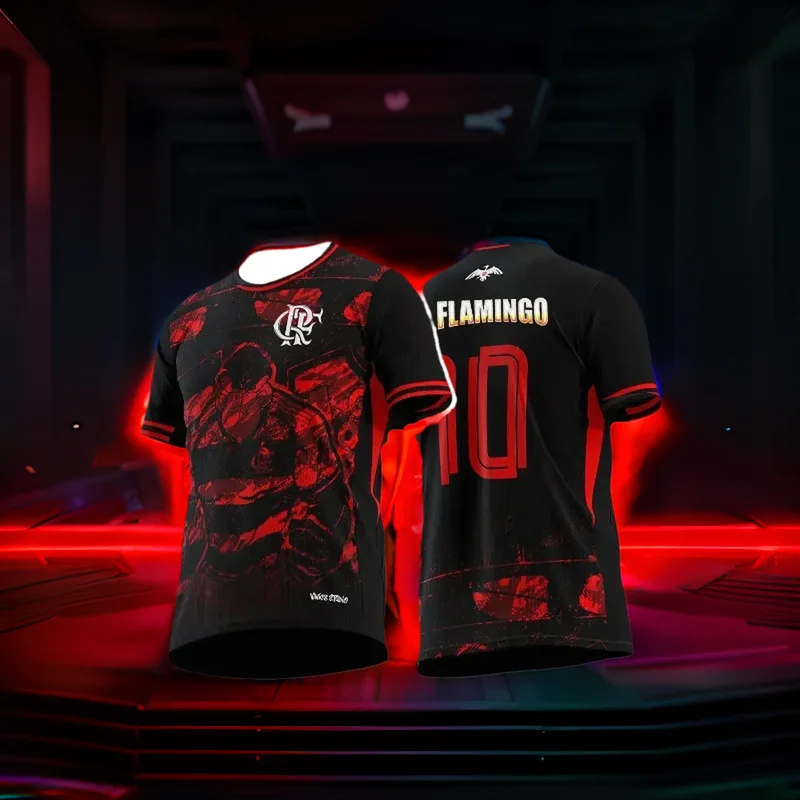 Summer Flamengo Art Men's T-Shirt #10 Football Special Edition Design Boys Jersey Quick-drying Short Sleeve Top