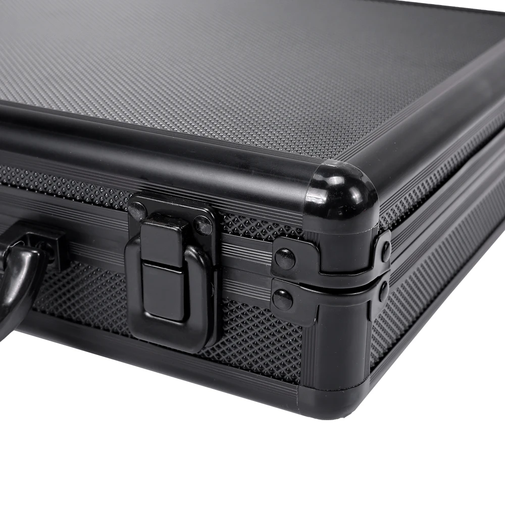 Tactical Aluminum Hard Pistol Case Gun Bag Case Padded Foam Lining For Hunting Airsoft Glock Ipsc Tool Toolbox Suitcase Black gun bag gun accessories